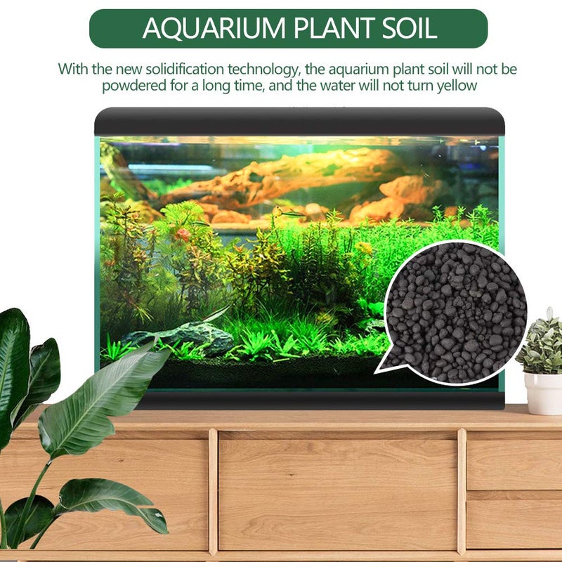 Zetiling Aquatic Plant Soil, 1000g Aquasoil, Aqua Soil, Aquarium Plant Substrate Fish Bottom Plant Sand Mud for Root Growth of Most Types of Grass - Image 5